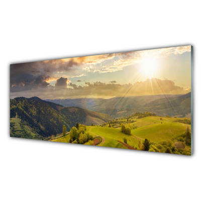 Plexiglas® Wall Art Mountains landscape black green