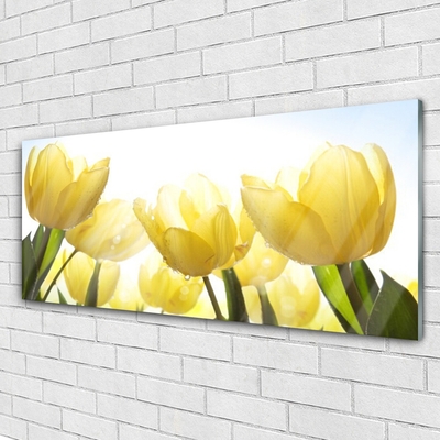 Plexiglas® Wall Art Tulips floral yellow