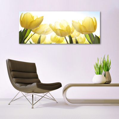 Plexiglas® Wall Art Tulips floral yellow