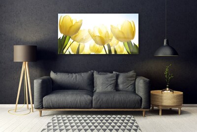 Plexiglas® Wall Art Tulips floral yellow