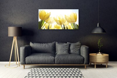 Plexiglas® Wall Art Tulips floral yellow