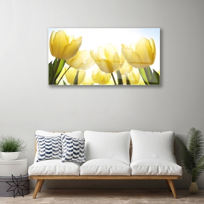 Plexiglas® Wall Art Tulips floral yellow