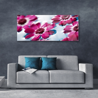Plexiglas® Wall Art Flowers floral red blue