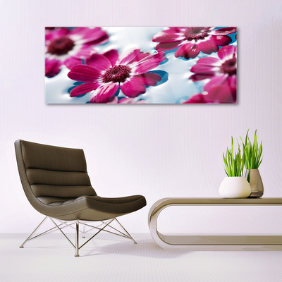 Plexiglas® Wall Art Flowers floral red blue