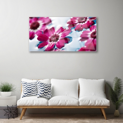 Plexiglas® Wall Art Flowers floral red blue