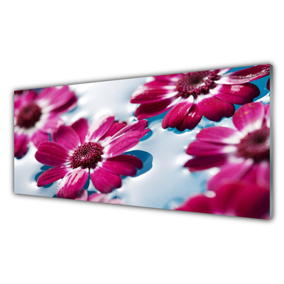 Plexiglas® Wall Art Flowers floral red blue