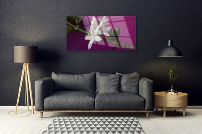 Plexiglas® Wall Art Flower stalks floral white green