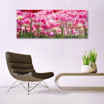 Plexiglas® Wall Art Tulips floral green white red