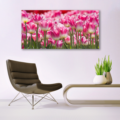 Plexiglas® Wall Art Tulips floral green white red