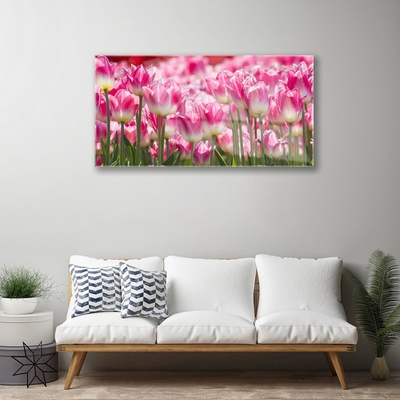 Plexiglas® Wall Art Tulips floral green white red