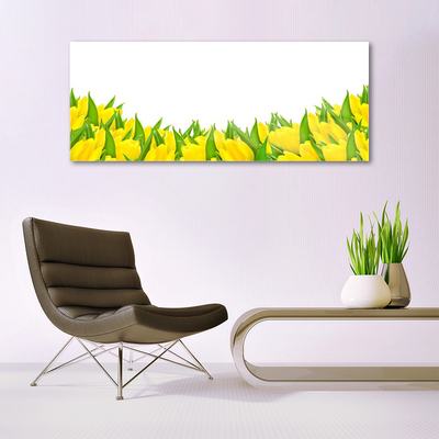 Plexiglas® Wall Art Flowers floral yellow