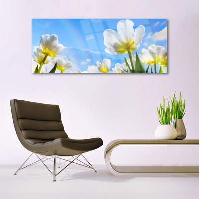 Plexiglas® Wall Art Flowers floral white green