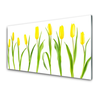 Plexiglas® Wall Art Tulips floral yellow green