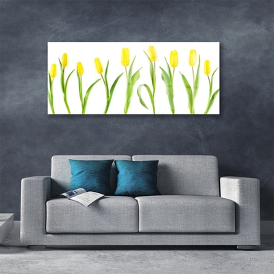 Plexiglas® Wall Art Tulips floral yellow green