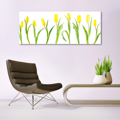 Plexiglas® Wall Art Tulips floral yellow green