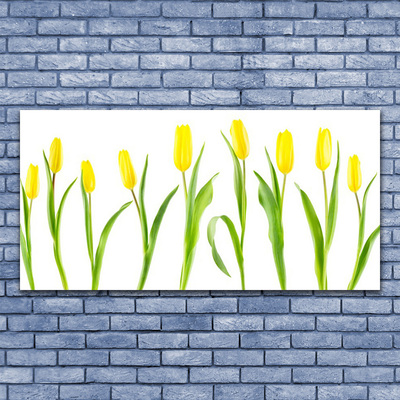 Plexiglas® Wall Art Tulips floral yellow green