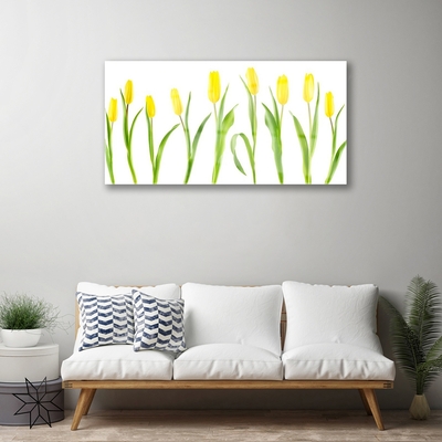 Plexiglas® Wall Art Tulips floral yellow green