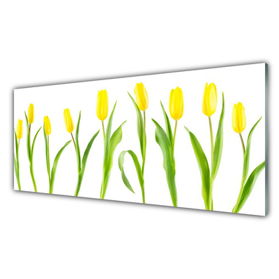 Plexiglas® Wall Art Tulips floral yellow green