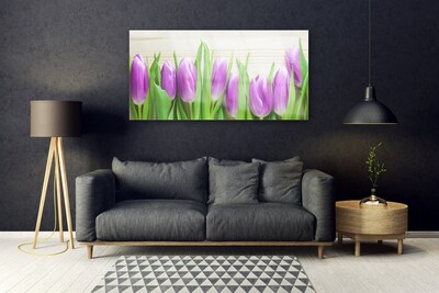 Plexiglas® Wall Art Tulips floral pink green