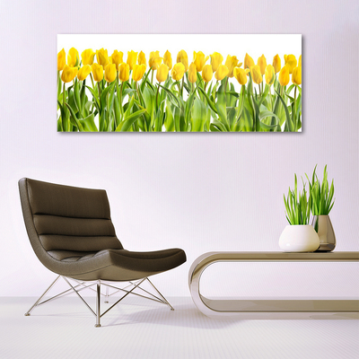 Plexiglas® Wall Art Tulips floral yellow green