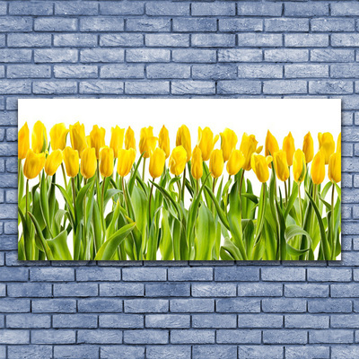 Plexiglas® Wall Art Tulips floral yellow green