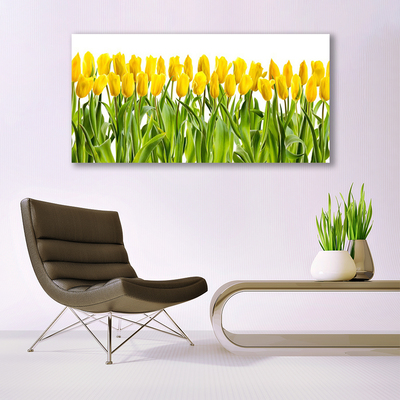 Plexiglas® Wall Art Tulips floral yellow green