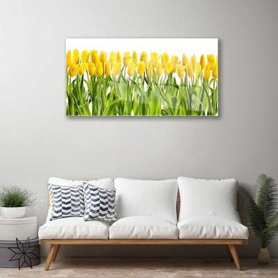 Plexiglas® Wall Art Tulips floral yellow green