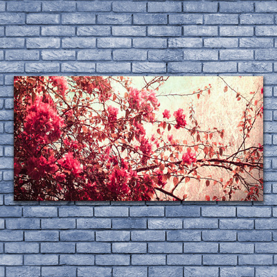 Plexiglas® Wall Art Branches leaves nature brown orange