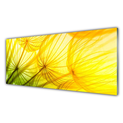 Plexiglas® Wall Art Dandelion floral green yellow