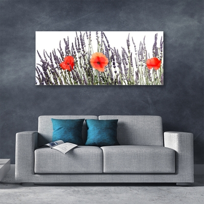 Plexiglas® Wall Art Flowers floral purple red green