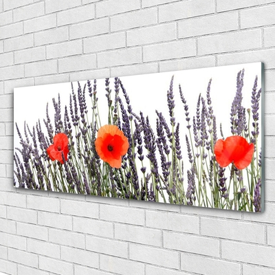 Plexiglas® Wall Art Flowers floral purple red green