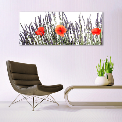 Plexiglas® Wall Art Flowers floral purple red green