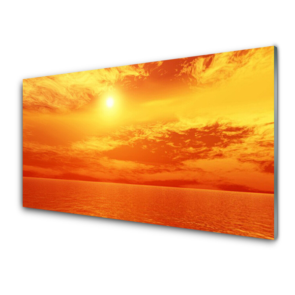 Plexiglas® Wall Art Sun sea landscape yellow
