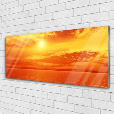Plexiglas® Wall Art Sun sea landscape yellow