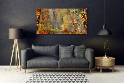 Plexiglas® Wall Art Forest nature brown green yellow orange