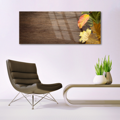 Plexiglas® Wall Art Leaves floral green orange