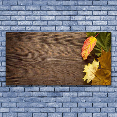 Plexiglas® Wall Art Leaves floral green orange