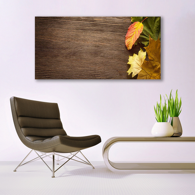 Plexiglas® Wall Art Leaves floral green orange