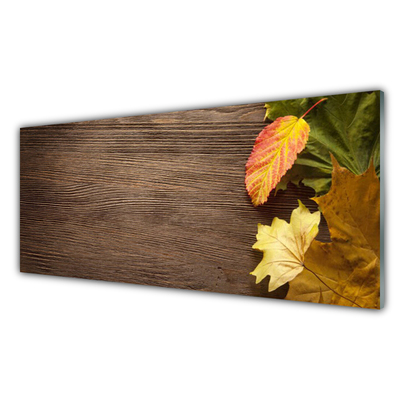 Plexiglas® Wall Art Leaves floral green orange