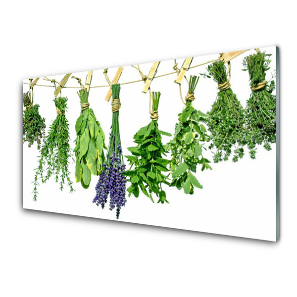Plexiglas® Wall Art Petals floral green purple