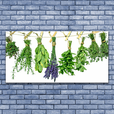 Plexiglas® Wall Art Petals floral green purple