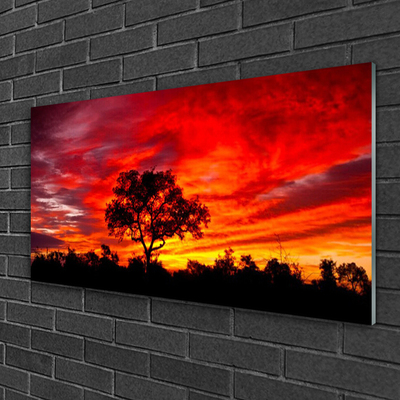 Plexiglas® Wall Art Tree landscape black