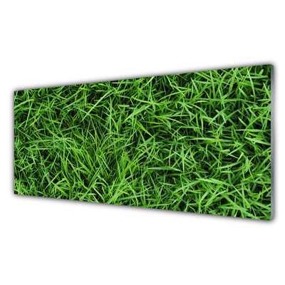 Kitchen Splashback Grass lawn floral green
