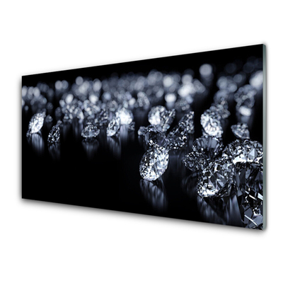 Kitchen Splashback Diamonds art black white