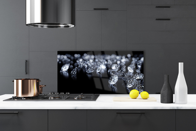 Kitchen Splashback Diamonds art black white