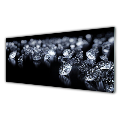 Kitchen Splashback Diamonds art black white