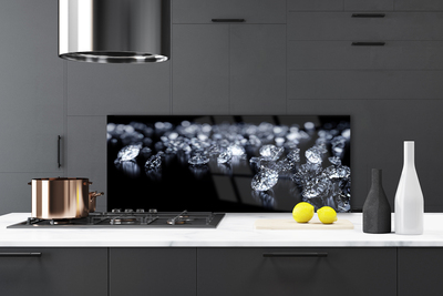 Kitchen Splashback Diamonds art black white