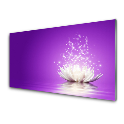 Kitchen Splashback Lotus flower floral purple