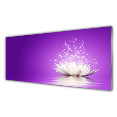 Kitchen Splashback Lotus flower floral purple