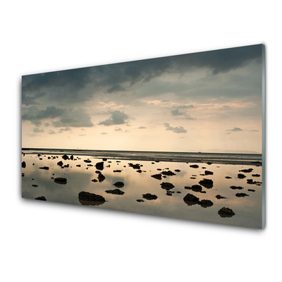 Kitchen Splashback Water landscape grey